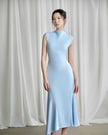 INEZ DRESS - BLACK, BABY BLUE