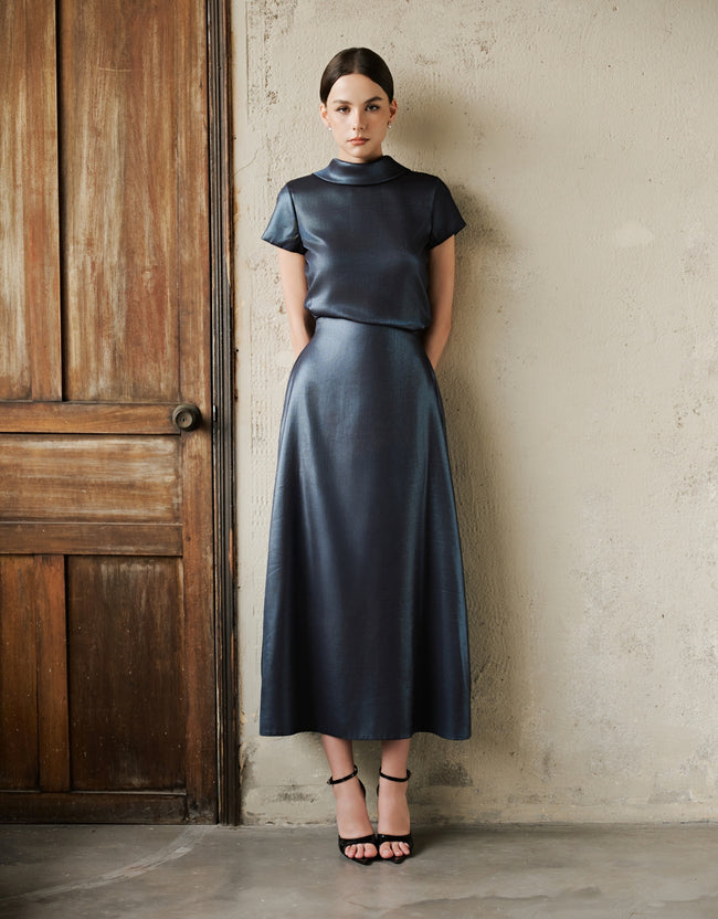 ELIN DRESS - DARK BLUE