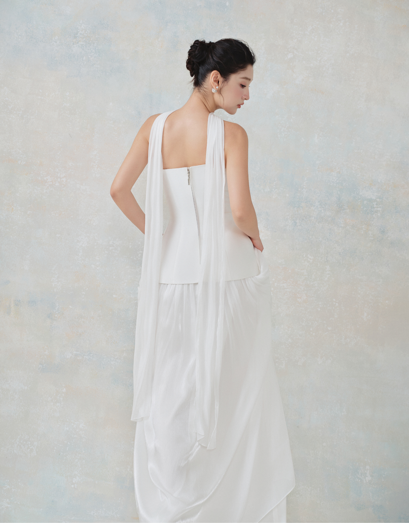 FANNY TOP - WISTERIA SKIRT WHITE