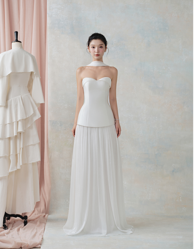 FANNY TOP - WISTERIA SKIRT WHITE