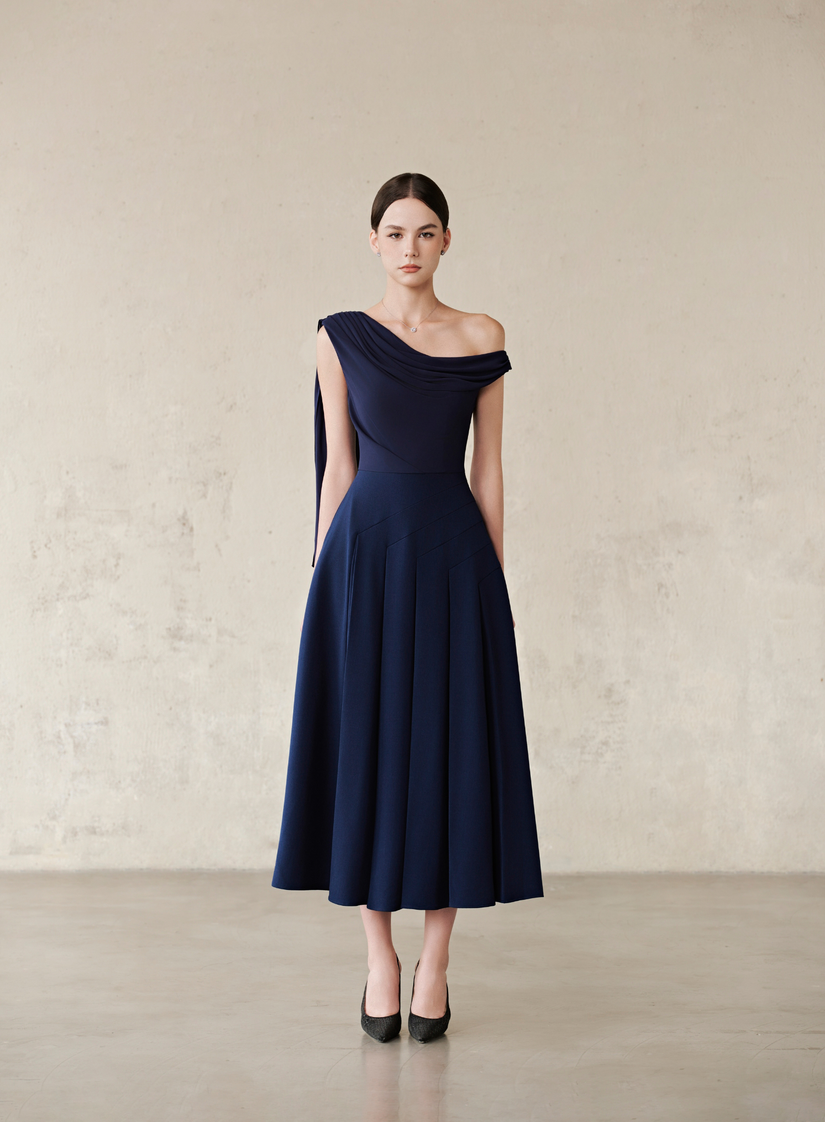 HAZEL DRESS - MIDNIGHT NAVY