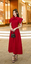 ROSETTE DRESS - RED