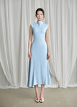 INEZ DRESS - BABY BLUE, BLACK