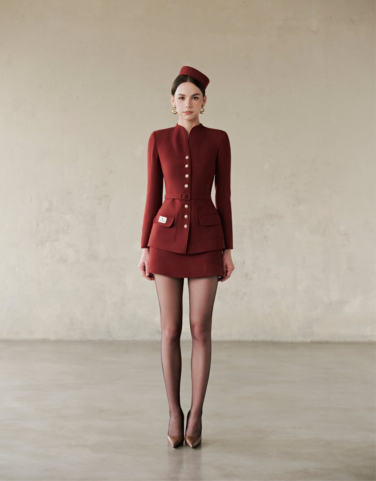 PRITI SKIRT - MERLOT