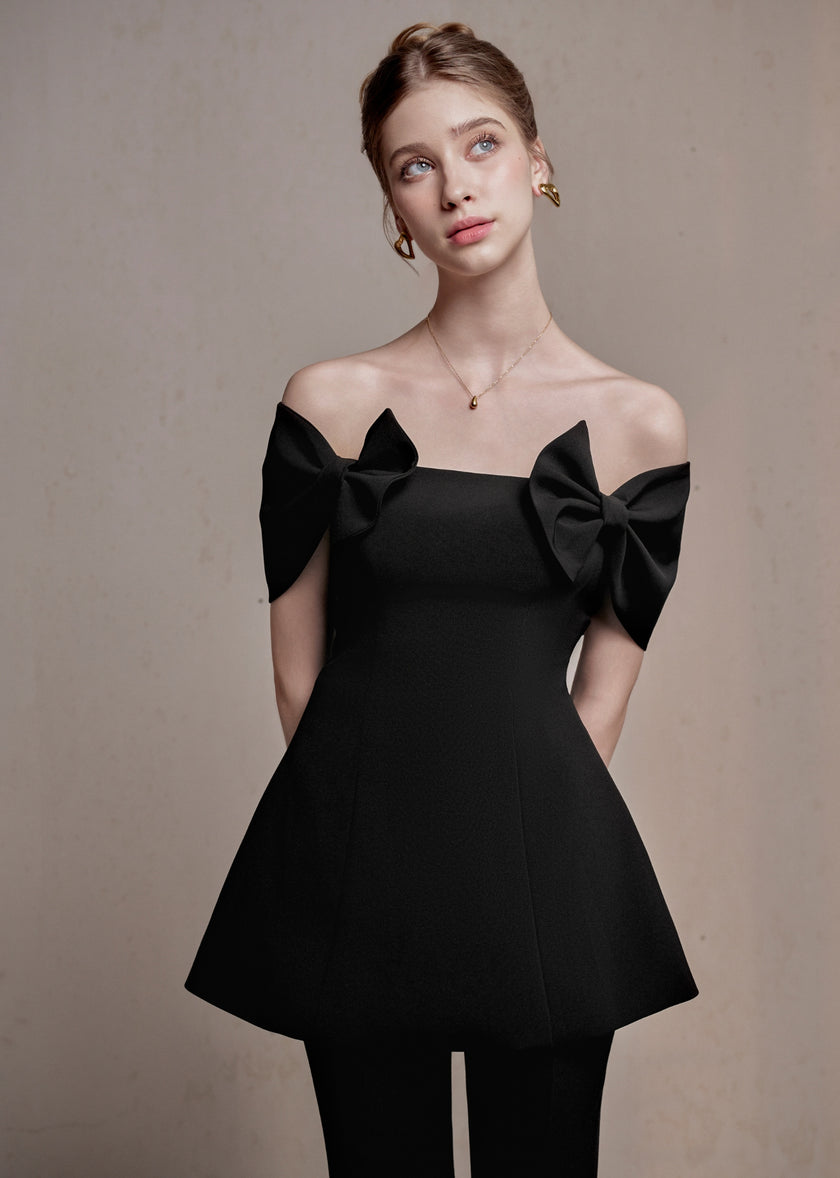SEREN TOP - BLACK