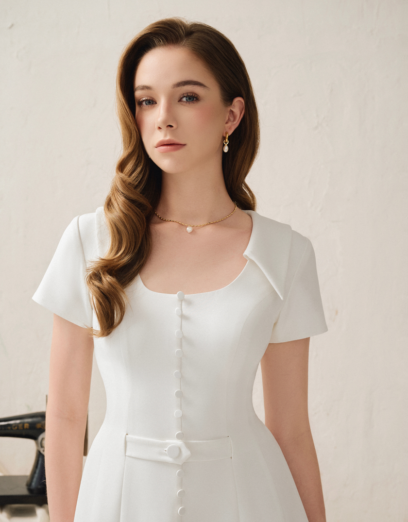 SULIEN DRESS - WHITE