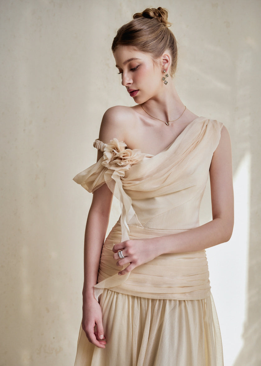 VENUS DRESS - WHITE, CREAM