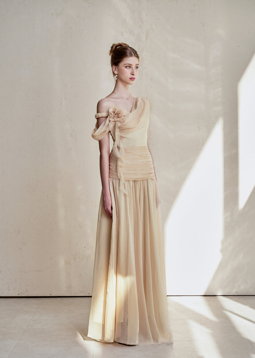 VENUS DRESS - WHITE, CREAM