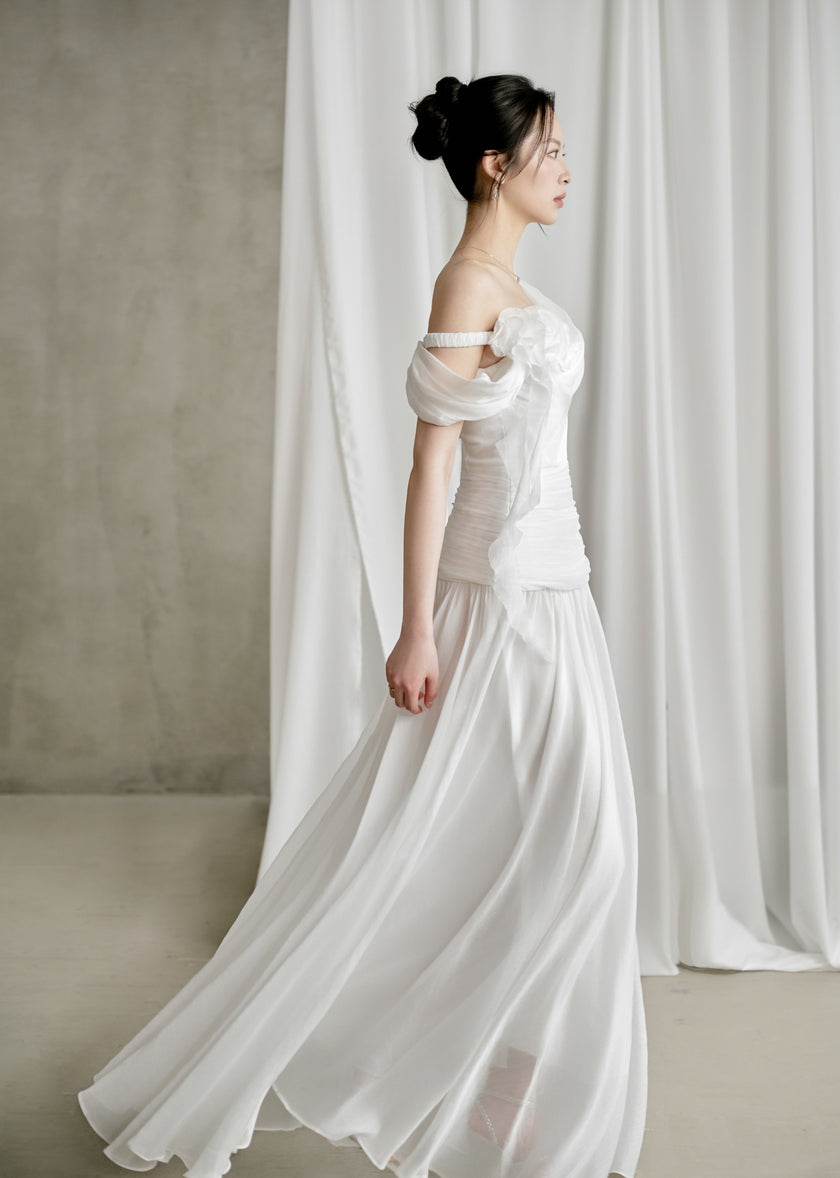 VENUS DRESS - WHITE, CREAM