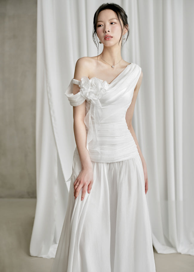 VENUS DRESS - WHITE, CREAM