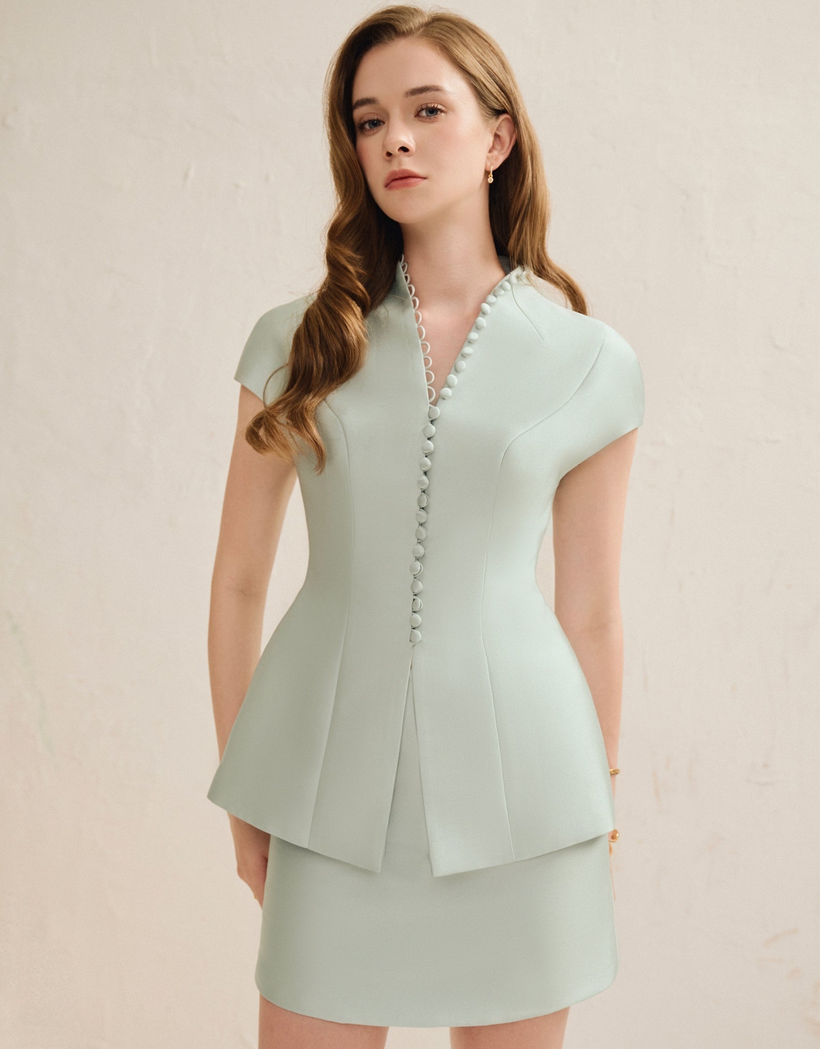 VICTORIA TOP - PRITI SKIRT / SAGE GREEN