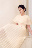 Angle Pleated Cape Dress - LARMES