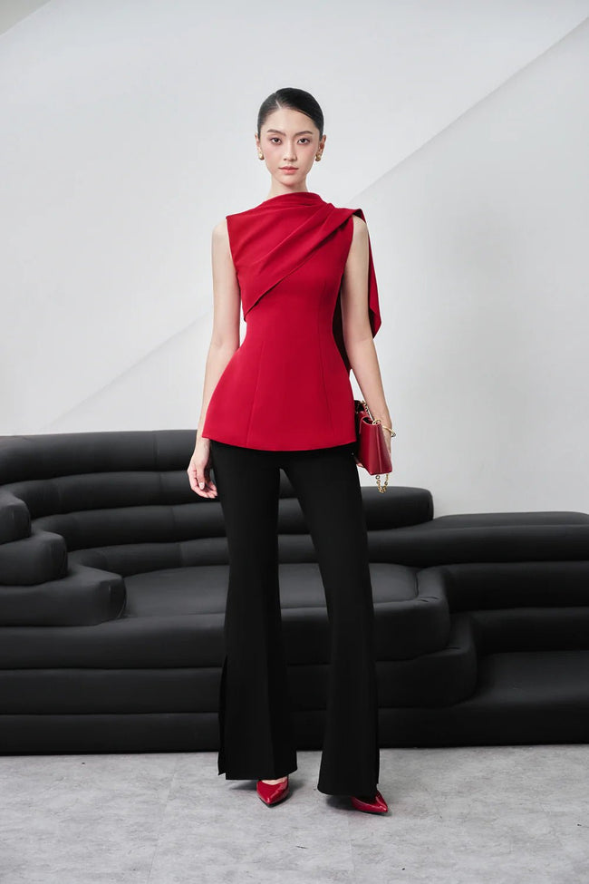 Enola Hourglass Sleeveless Cotton Blend Top - LARMES