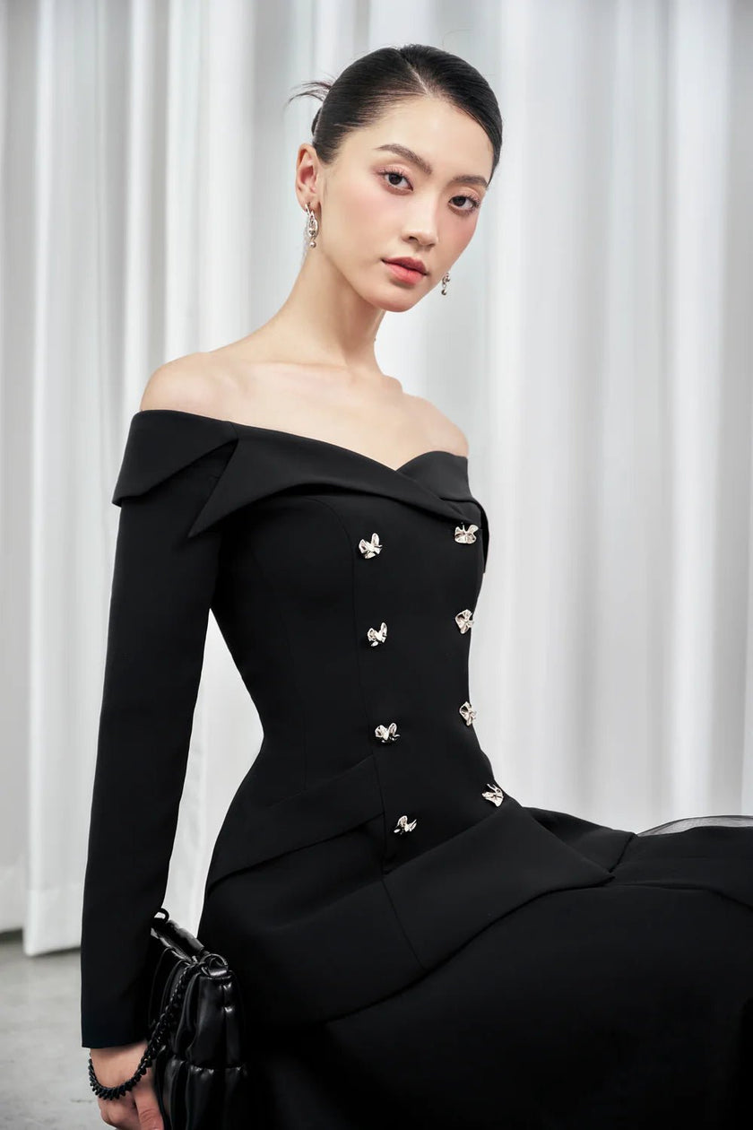 Heather Hourglass Double Breasted Spandex Homespun Top - LARMES