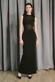 Irene Straight Back Slit Twill Ankle Length Skirt - LARMES