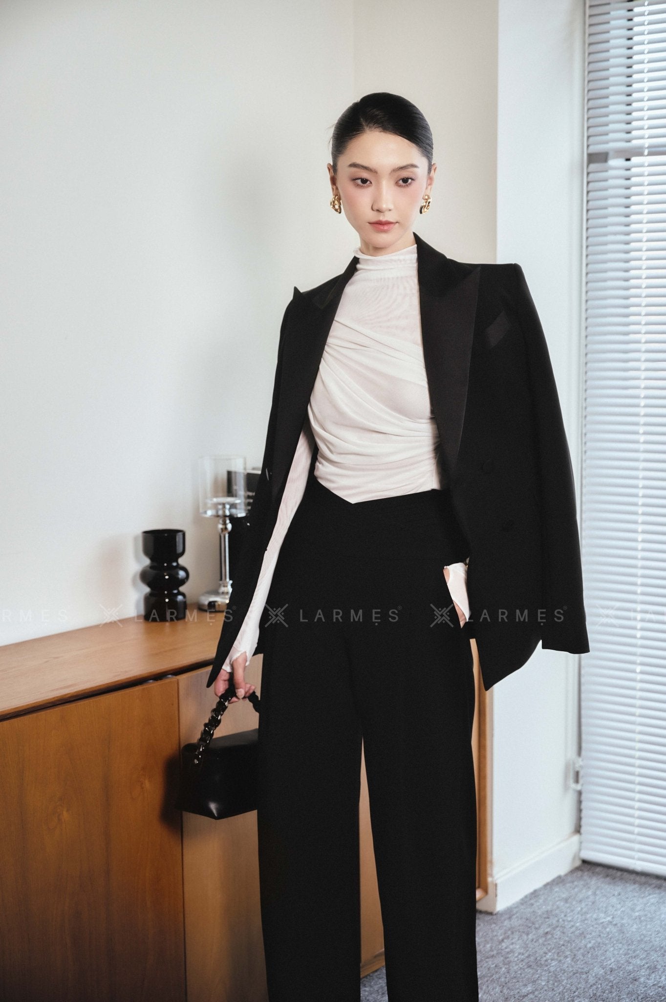 Margot Bodycon Turtle Neck Spandex Top - LARMES