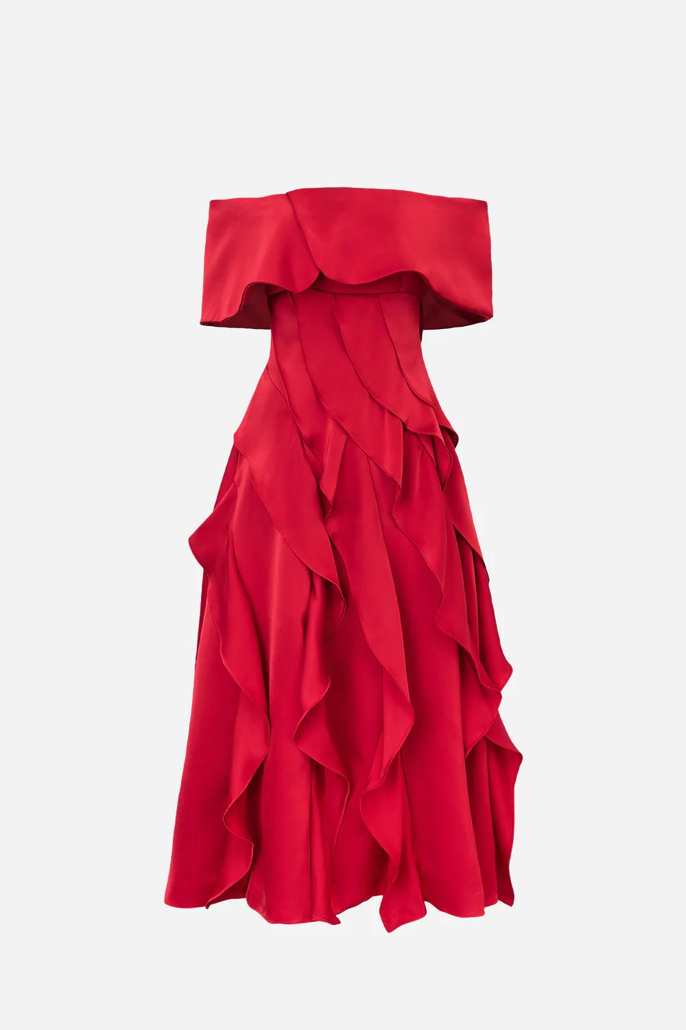 Martina Ruffle Lines Dress - LARMES