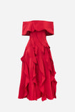 Martina Ruffle Lines Dress - LARMES