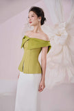 Oasis Slit Off - Shoulder Twill Top - LARMES
